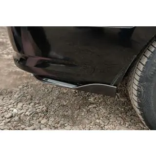 Universal Flap Rear Bumper Extensions Type-E (2 pcs, Gloss Black, ABS Plastic) photo 1