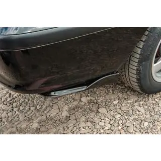 Universal Flap Rear Bumper Extensions Type-E (2 pcs, Gloss Black, ABS Plastic) photo 2