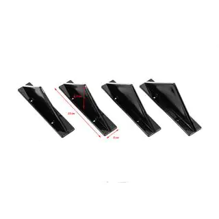 Universal Rear Diffuser Type-F (4pcs, Gloss Black, ABS Plastic) photo 2