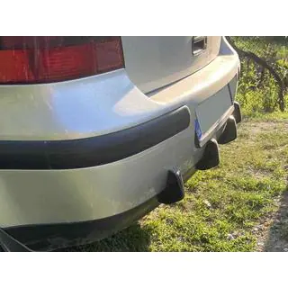 Universal Rear Diffuser Type-D (4pcs, Gloss Black, ABS Plastic) photo 2