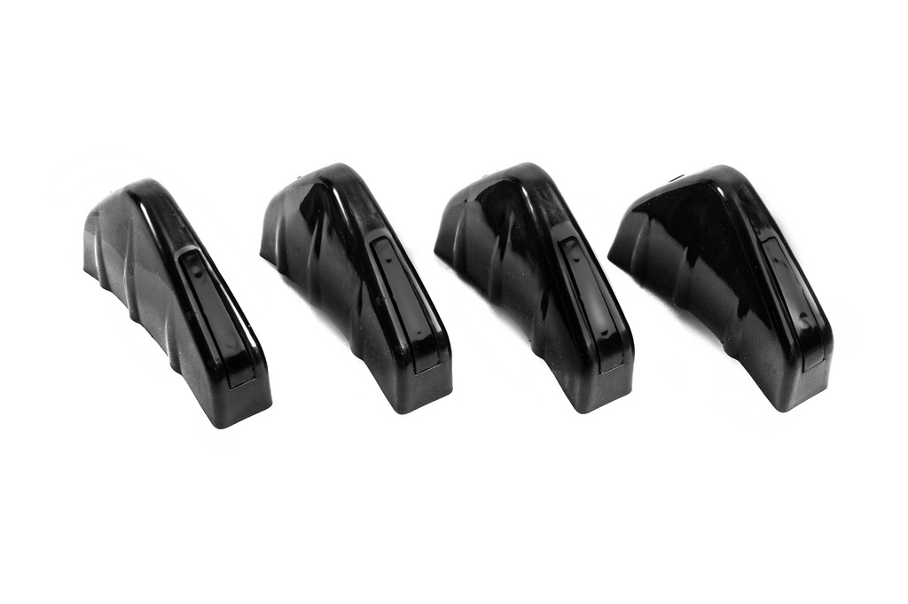 Universal Rear Diffuser Type-D (4pcs, Gloss Black, ABS Plastic)
