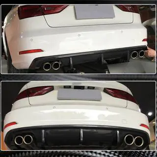 Rear bumper diffuser V1 (for Base Sedan 2012-2016, Carbon) photo 4