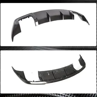 Rear bumper diffuser (for Base Sedan 2017-2020, Carbon) photo 4