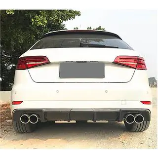 Rear Bumper Diffuser V2 (for S-Line HB 2017-2020, Carbon) photo 3