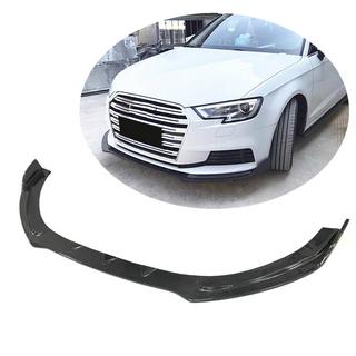 Front Bumper Lip V1 (for Base 2017-2020 HB, Carbon) Audi A3 2012-2020 photo 1