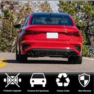 Rear bumper diffuser V2 for S-Line Sedan 2020-2023 (Carbon) photo 2