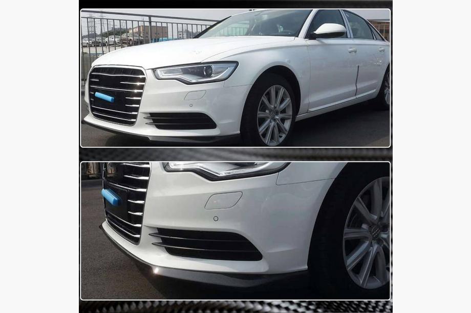 Audi A6 C7 2011–2018 Front Bumper Lip Spoiler Carbon (for Base 2011-2014) Photo 3