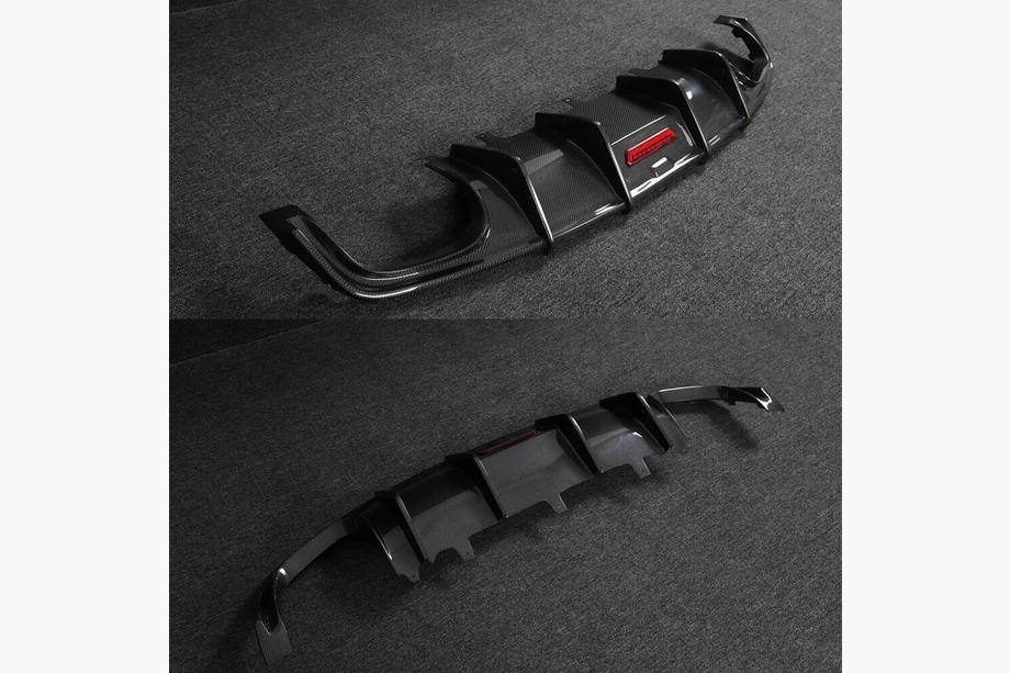 Audi A7 2010-2018 Rear Bumper Diffuser (for S-Line, 2014-2018, Carbon) Photo 4