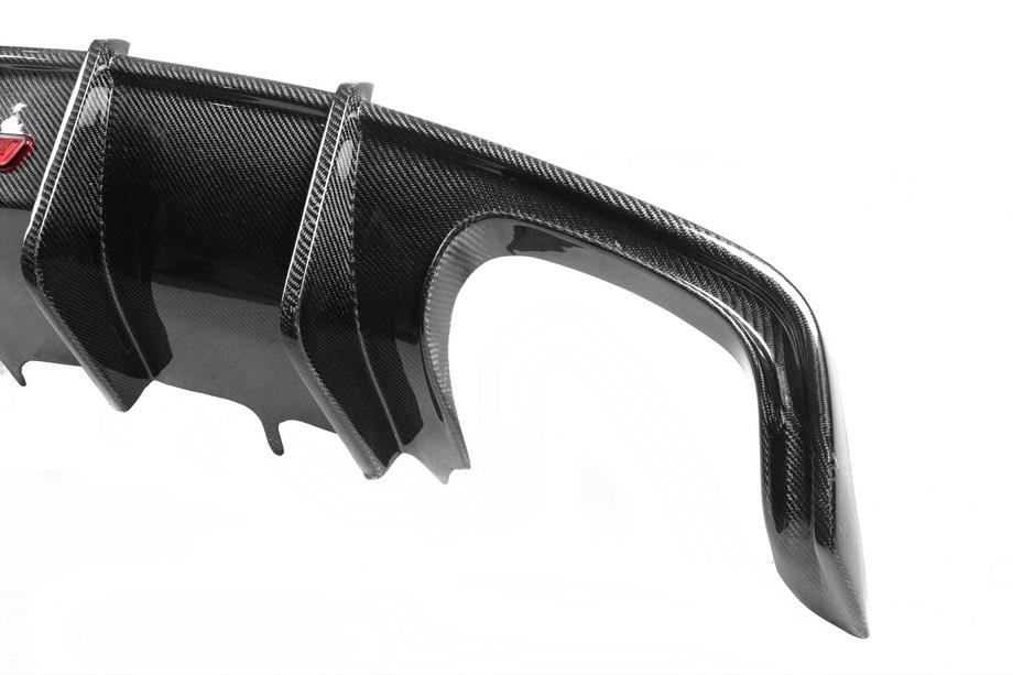 Audi A7 2010-2018 Rear Bumper Diffuser (for S-Line, 2014-2018, Carbon) Photo 6