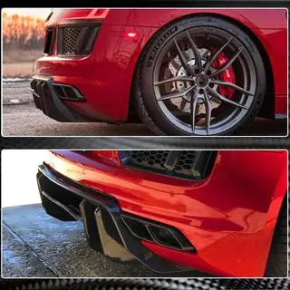 Rear Bumper Diffuser V1 (2015-2020, Carbon) photo 3