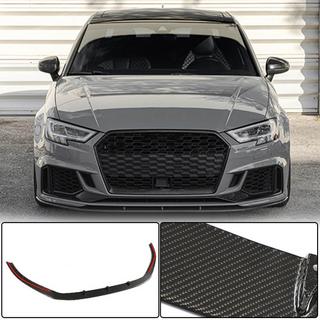 Front Bumper Lip Spoiler V5 (for RS3 Sedan 2017-2020, Carbon) photo 1
