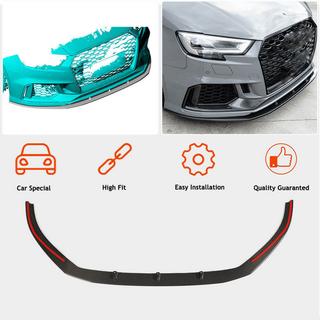 Front Bumper Lip Spoiler V5 (for RS3 Sedan 2017-2020, Carbon) photo 2