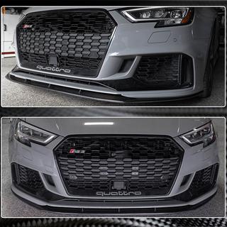 Front Bumper Lip Spoiler V5 (for RS3 Sedan 2017-2020, Carbon) photo 4