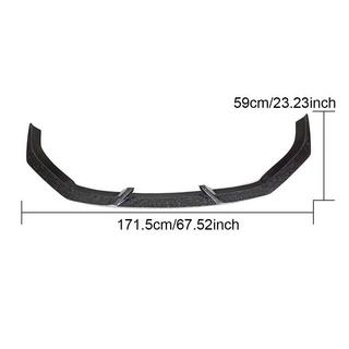 Front bumper lip spoiler V4 (for RS3 Sedan 2017-2020, Carbon) photo 2