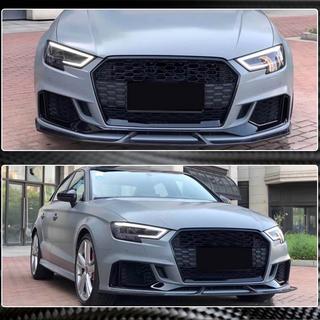 Front bumper lip splitters V3 (for RS3 Sedan 2017-2020, Carbon) photo 3