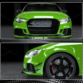 Front bumper lip V2 (for RS3 Sedan 2017-2020, Carbon) photo 4