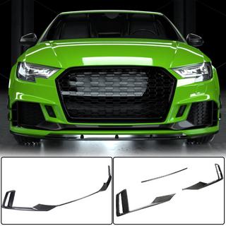 Front bumper lip V1 (for RS3 Sedan 2017-2020, Carbon) Audi A3 2012-2020 photo 1