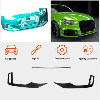 Front bumper lip V1 (for RS3 Sedan 2017-2020, Carbon) Audi A3 2012-2020 photo 2