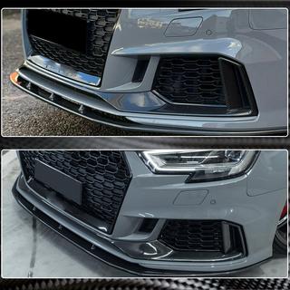 Front bumper lip V1 (for RS3 Sedan 2017-2020, Carbon) Audi A3 2012-2020 photo 4
