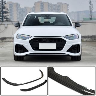Front Bumper Lip V2 for RS4 Avant 2019-2021 Carbon photo 1