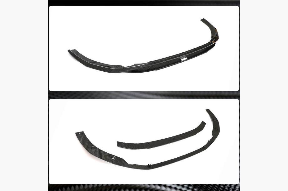 Audi A4 B9 2015-2024 Front Bumper Lip V2 for RS4 Avant 2019-2021 Carbon Photo 3