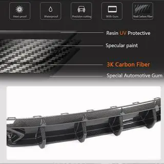 Rear Bumper Diffuser (for RS6, Carbon) photo 3