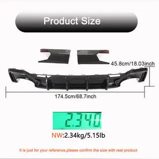 Rear Bumper Diffuser (for RS6, Carbon) photo 4