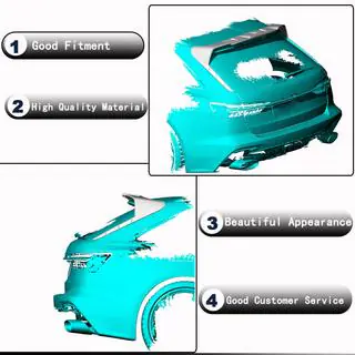 Rear spoiler V2 (for Avant, 3 pcs, Carbon) photo 3