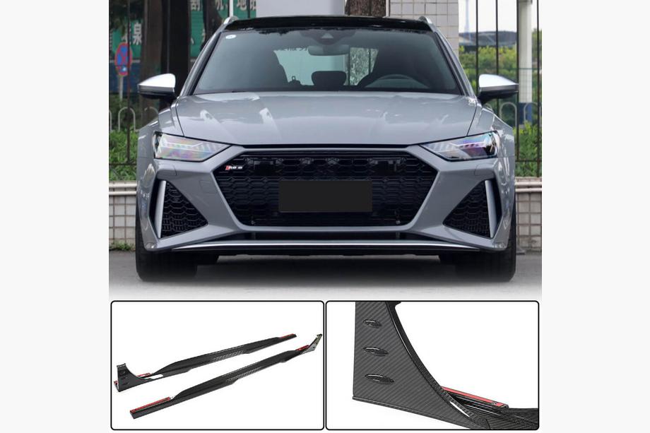 Audi A6 C8 2018–2025 Side Skirts (for RS6, Carbon) Photo 1
