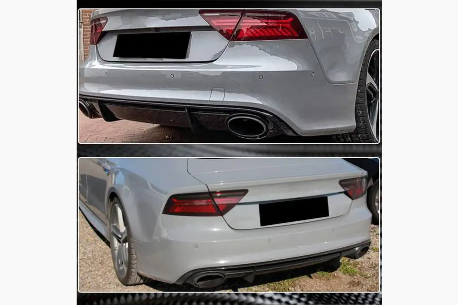 Audi A7 2010-2018 Rear Bumper Diffuser (Carbon) Photo 3