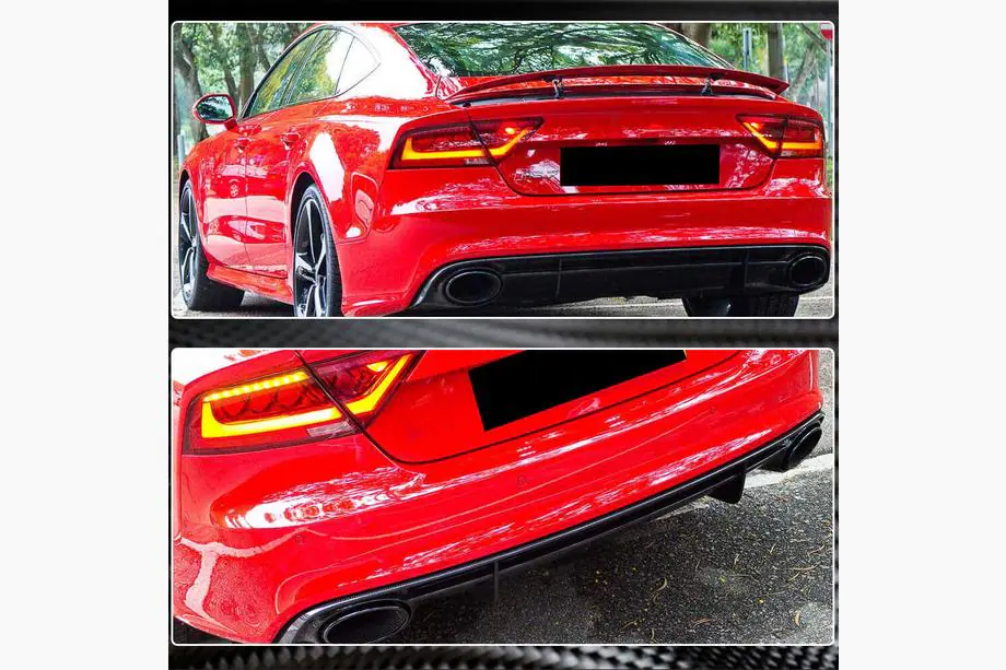 Audi A7 2010-2018 Rear Bumper Diffuser (Carbon) Photo 4