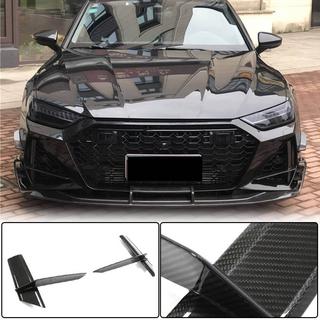 Front bumper air intake covers V1 (for RS7 2018-2022, Dry Carbon) photo 1