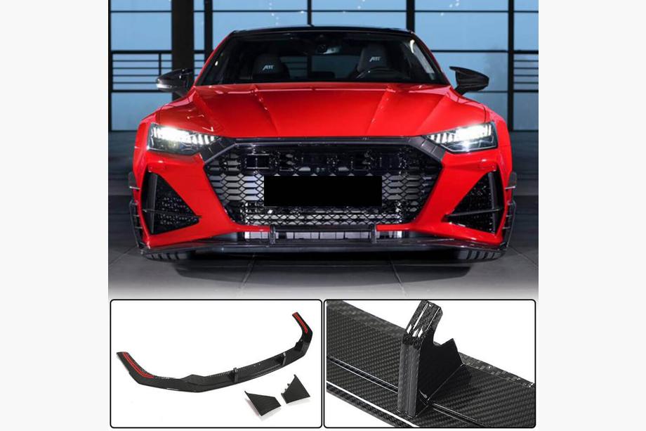 Audi A7 2018- Front Bumper Lip V1 (for RS7 2018-2022, Dry Carbon) Image