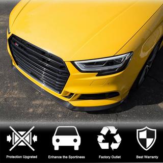 Front bumper lip spoiler Lip V5 (for S-Line Sedan 2017-2020, Carbon) Audi A3 2012-2020 photo 3