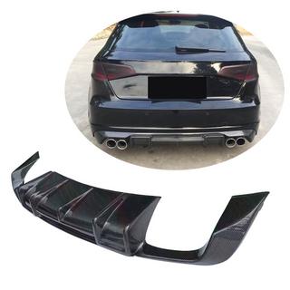 Rear Bumper Diffuser V1 (for S-Line HB 2012-2016, Carbon) Audi A3 2012-2020 photo 1
