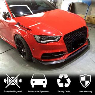 Front Bumper Lip Spoiler Lip V2 (for S-Line Sedan 2012-2016, Carbon) Audi A3 2012-2020 photo 2