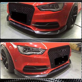 Front Bumper Lip Spoiler Lip V2 (for S-Line Sedan 2012-2016, Carbon) Audi A3 2012-2020 photo 3
