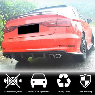 Rear bumper diffuser V3 (for S-Line Sedan 2012-2016, Carbon) Audi A3 2012-2020 photo 2