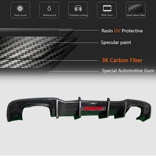 Rear Bumper Diffuser V1 for S-Line HB 2017-2020, Carbon Audi A3 2012-2020 photo 4