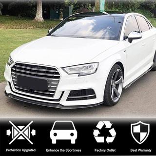 Front bumper lip Lip V3 (for S-Line Sedan 2017-2020, Carbon) Audi A3 2012-2020 photo 2