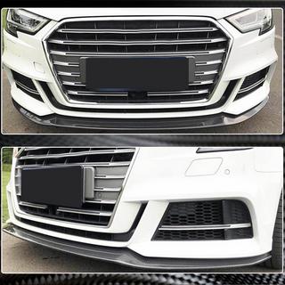 Front bumper lip Lip V3 (for S-Line Sedan 2017-2020, Carbon) Audi A3 2012-2020 photo 3