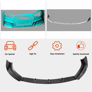 Front bumper lip spoiler Lip V2 (for S-Line Sedan 2017-2020, Carbon) Audi A3 2012-2020 photo 2