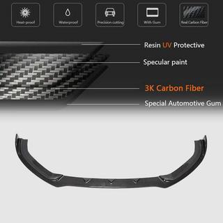 Front bumper lip spoiler Lip V1 (for S-Line 2017-2020 Sedan, Carbon) Audi A3 2012-2020 photo 3
