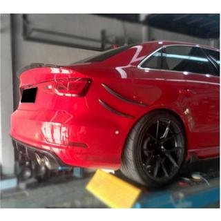 Rear bumper diffuser (for S-Line Sedan 2012-2016, Carbon) Audi A3 2012-2020 photo 3