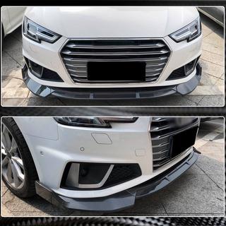 Front bumper lip spoiler Lip V1 (for S-Line Sedan 2015-2019, Carbon) photo 3