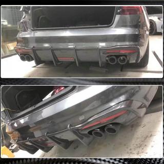 Rear Bumper Diffuser V3 (for S-Line, Carbon) Audi A4 B10 2024- photo 4