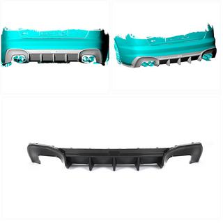 Rear Bumper Diffuser V2 (for S-Line, Carbon) Audi A4 B10 2024- photo 2