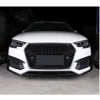 Front bumper lip spoiler Lip V2 (for S-Line Sedan 2015-2019, Carbon) photo 1