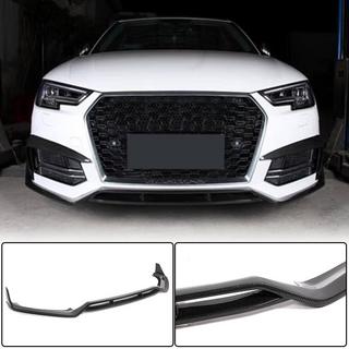 Front bumper lip spoiler Lip V2 (for S-Line Sedan 2015-2019, Carbon) photo 2