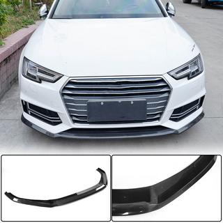Front bumper lip spoiler Lip V4 (for S-Line Sedan 2015-2019, Carbon) photo 1